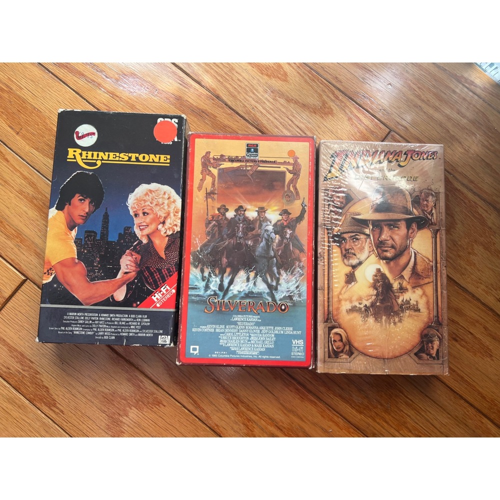 Vintage VHD Lot Movie Collection Rhinestone Silverado Indiana Jones 
John‎ Wayne
